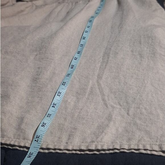 Flax Tunic (or Dress) Womens Medium 100% Linen Pockets Bohemian Lagenlook Hippie - Picture 7 of 9